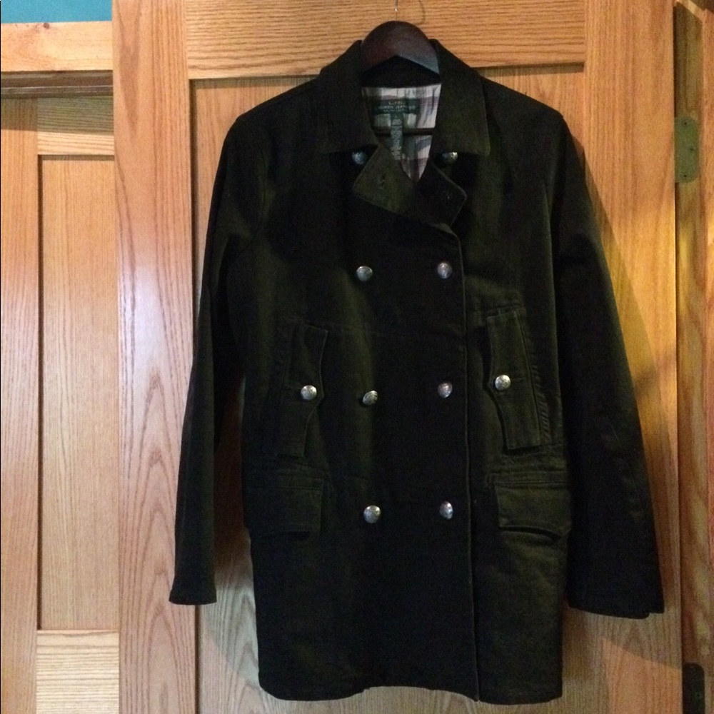 Vintage LRL ladies large jacket, black denim